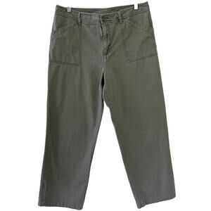 Women's Light Green Cotton Khaki Pants by Kim Rogers Sz. 14 Casual Boho